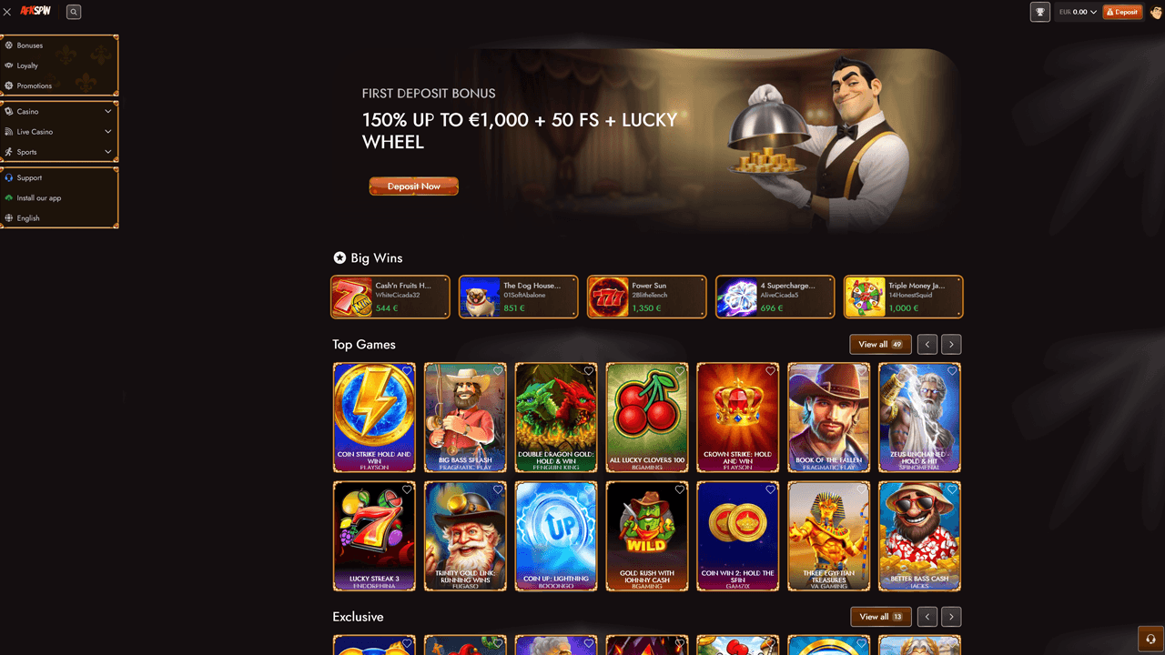 Afkspin casino preview